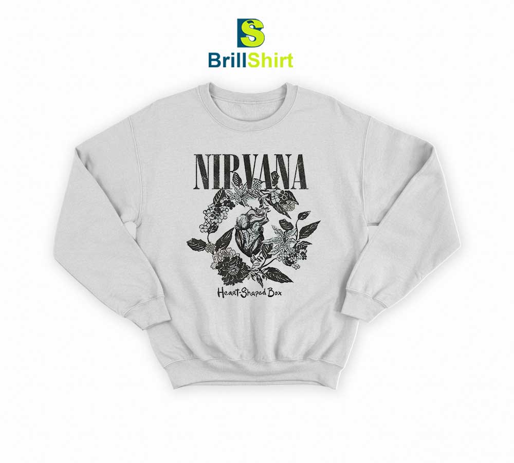 Nirvana Heart Shape Box Sweatshirt Nirvana Heart Shape Box Sweatshirt