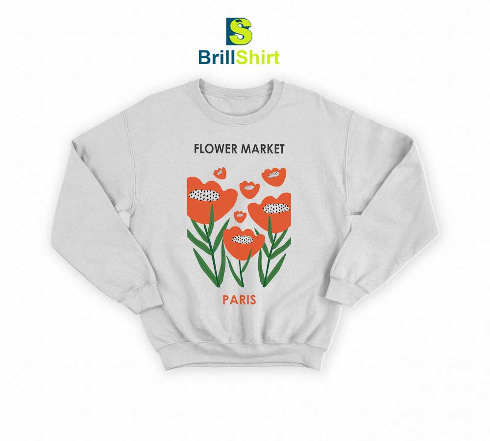 Flower Market Paris Red Lips Sweatshirt Flower Market Paris Red Lips Sweatshirt