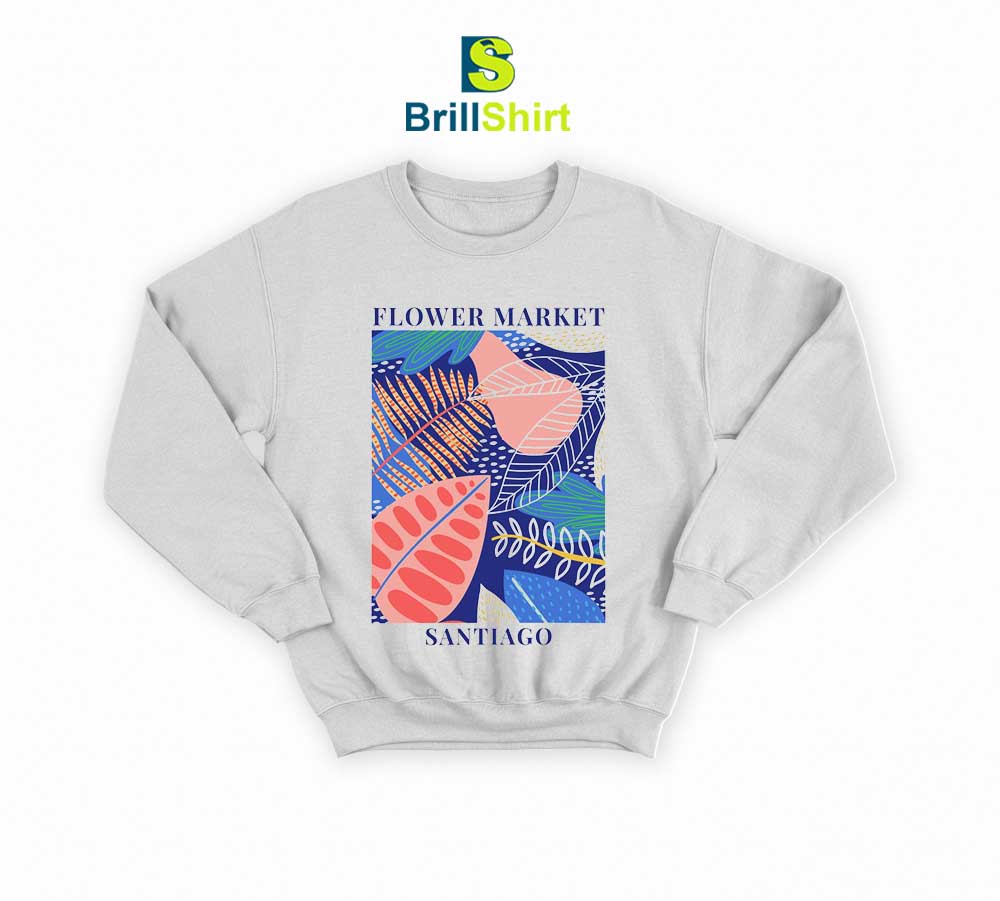 Flower Market Various Leaf Shapes Sweatshirt Flower Market Various Leaf Shapes Sweatshirt