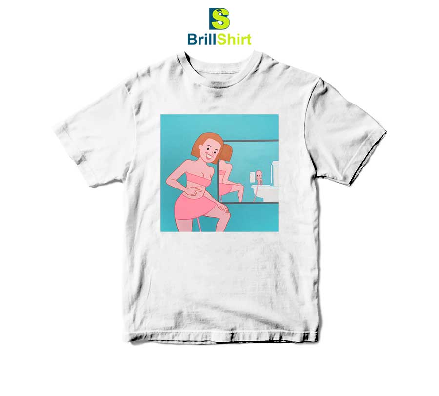 Joan Cornella Woman Posing In Bathroom T-Shirt Joan Cornella Woman Posing In Bathroom T-Shirt