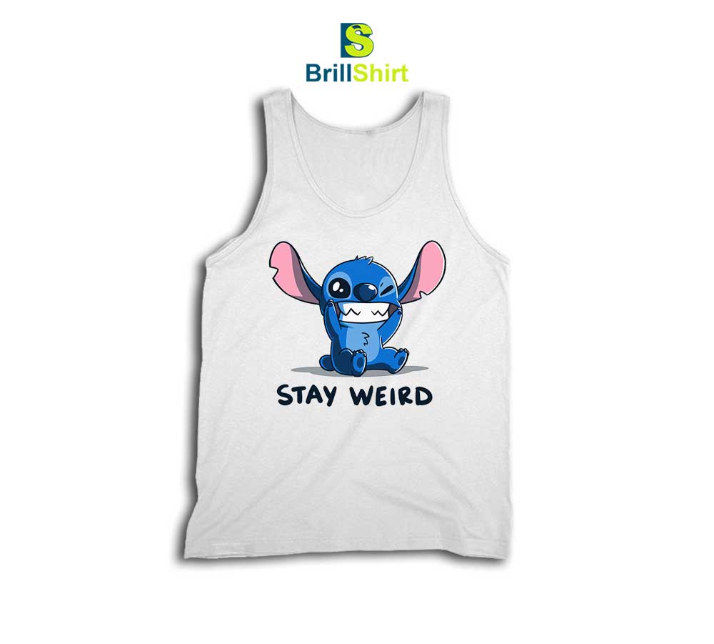 Cartoon Stay Weird Stitch Tank Top Cartoon Stay Weird Stitch Tank Top
