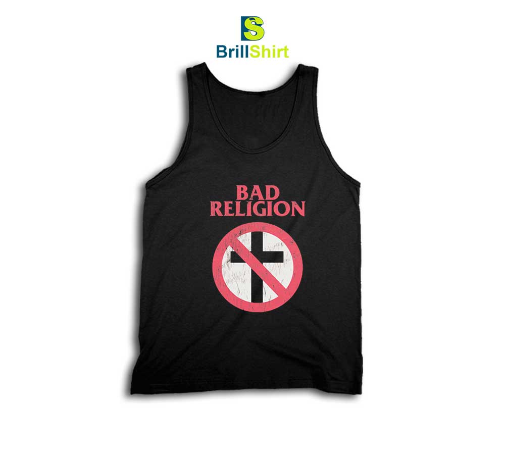 Bad Religion Distressed Big Crossbuster Tank Top Bad Religion Distressed Big Crossbuster Tank Top