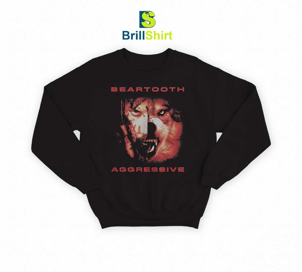 Beartooth Aggressive Red Wolf Sweatshirt Beartooth Aggressive Red Wolf Sweatshirt