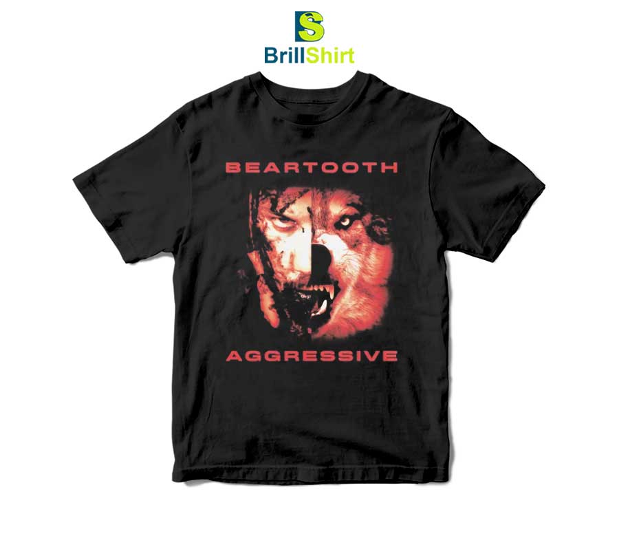 Beartooth Aggressive Red Wolf T-Shirt Beartooth Aggressive Red Wolf T-Shirt