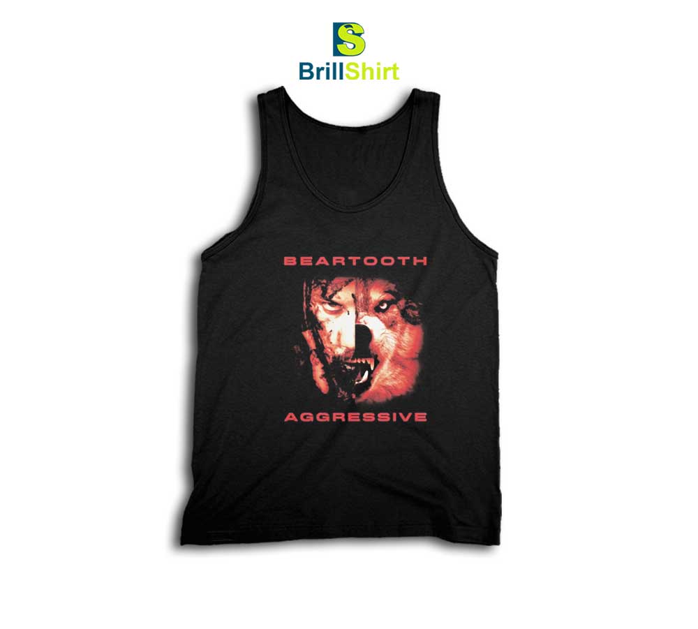 Beartooth Aggressive Red Wolf Tank Top Beartooth Aggressive Red Wolf Tank Top