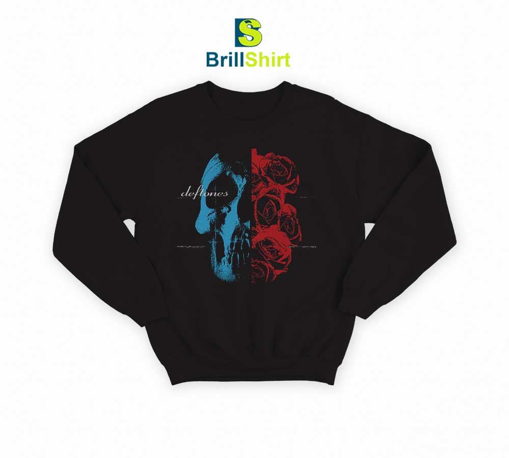 Deftones Rose Skull Tracklist Sweatshirt Deftones Rose Skull Tracklist Sweatshirt