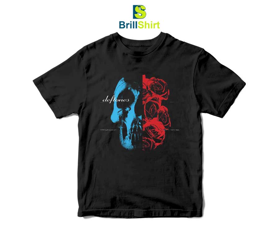 Deftones Rose Skull Tracklist T-Shirt Deftones Rose Skull Tracklist T-Shirt