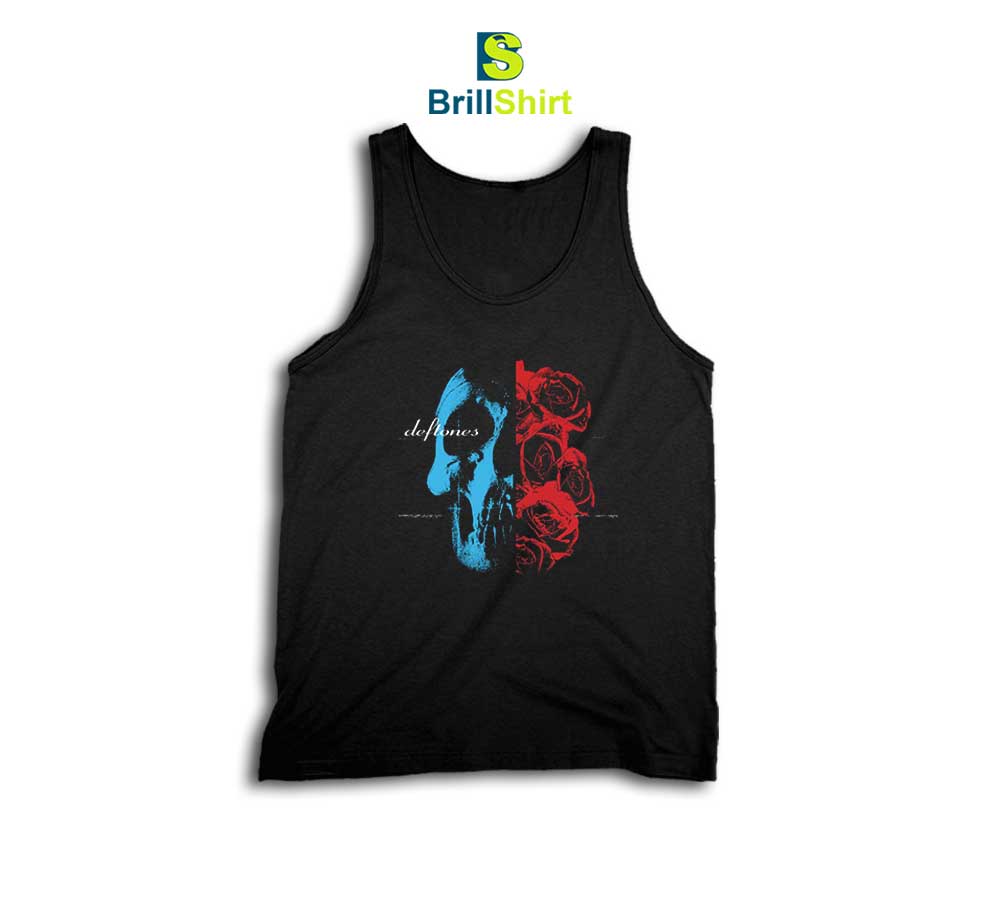 Deftones Rose Skull Tracklist Tank Top Deftones Rose Skull Tracklist Tank Top