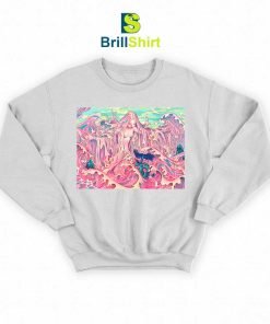 James Jean Pink Wavy Girl Sweatshirt
