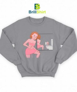 Joan Cornella Posing In Bathroom Sweatshirt