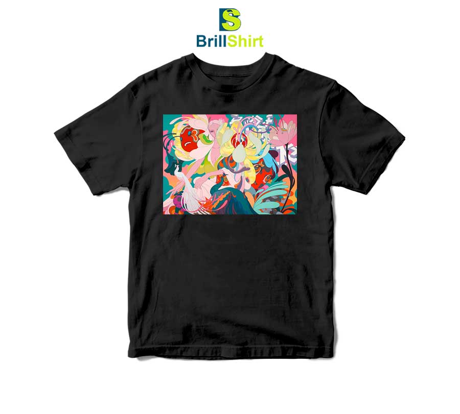 James Jean Girl With Peacock T-Shirt James Jean Girl With Peacock T-Shirt
