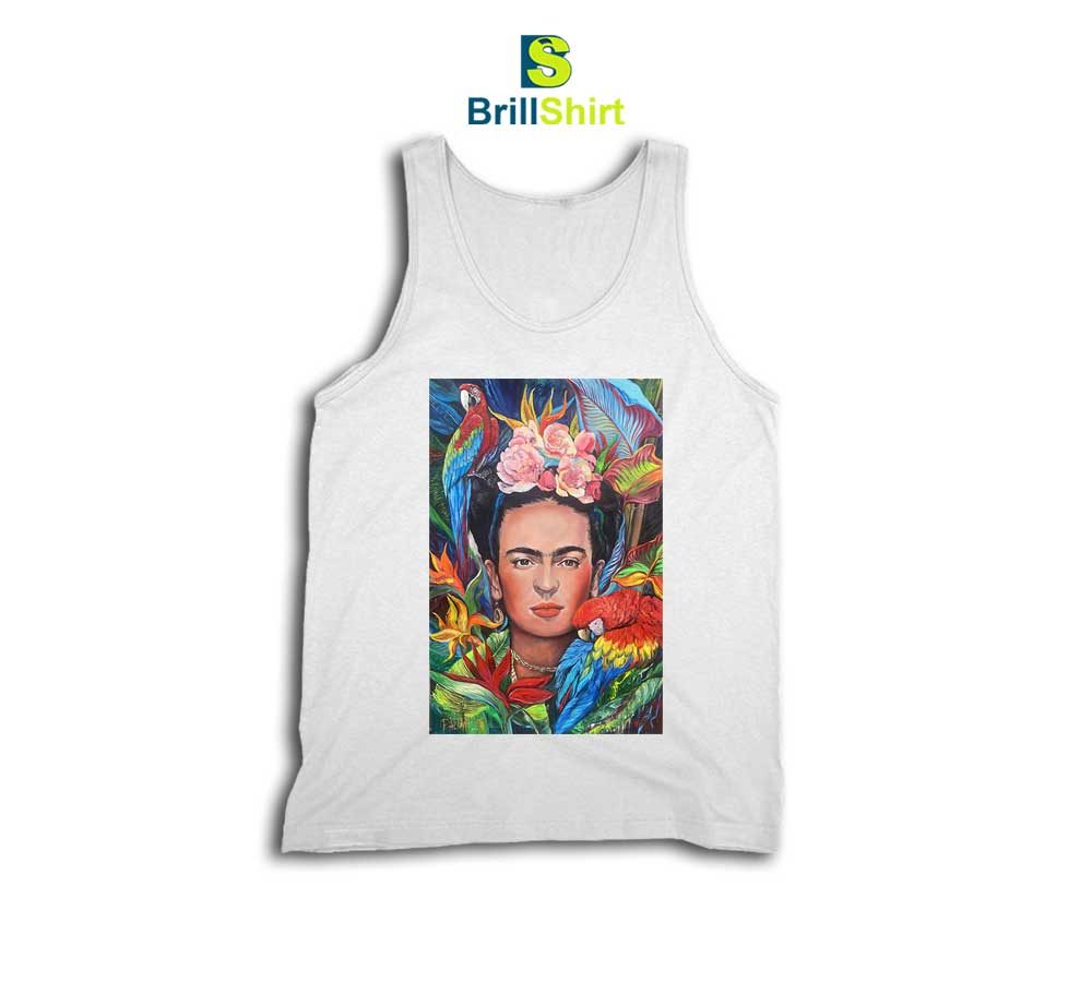 Frida Kahlo With Parrots Tank Top Frida Kahlo With Parrots Tank Top