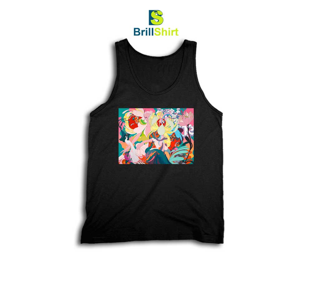 James Jean Girl With Peacock Tank Top James Jean Girl With Peacock Tank Top