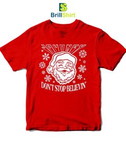 Journey Don't Stop Believin' Santa T-Shirt