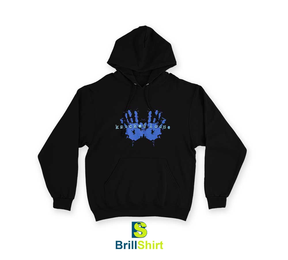 Knocked Loose Hands Blue Print Hoodie Knocked Loose Hands Blue Print Hoodie