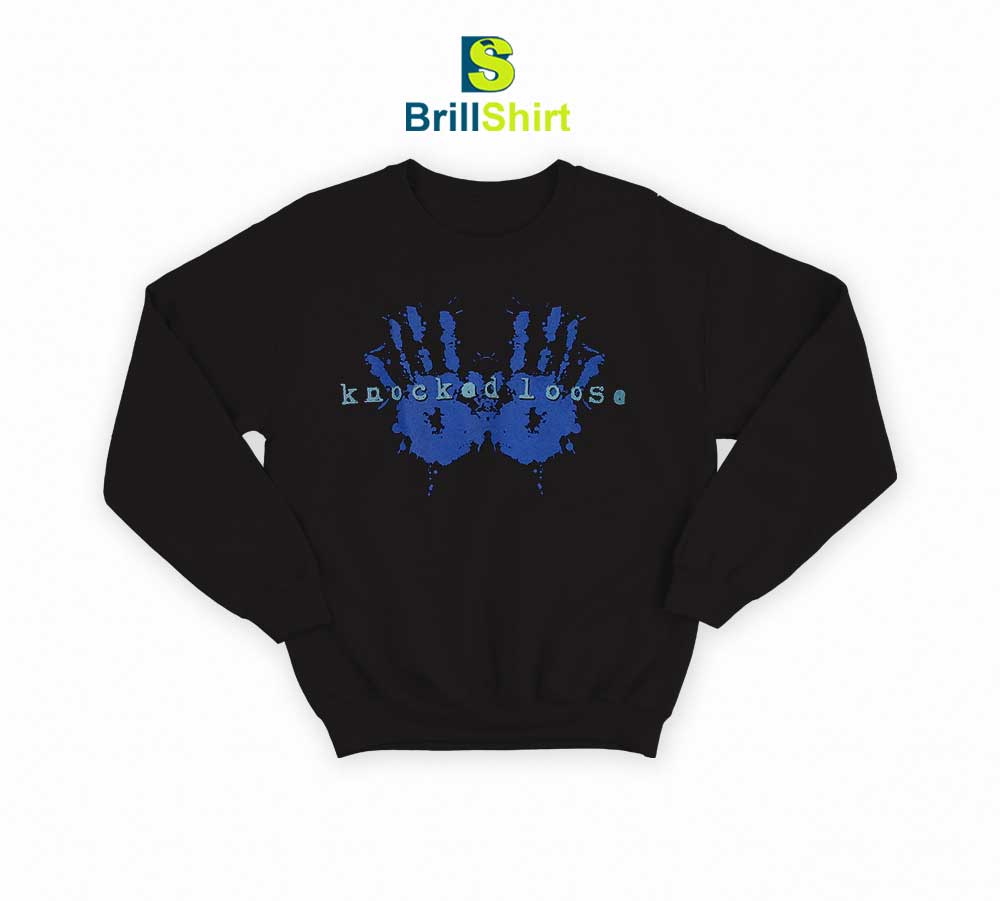Knocked Loose Hands Blue Print Sweatshirt Knocked Loose Hands Blue Print Sweatshirt