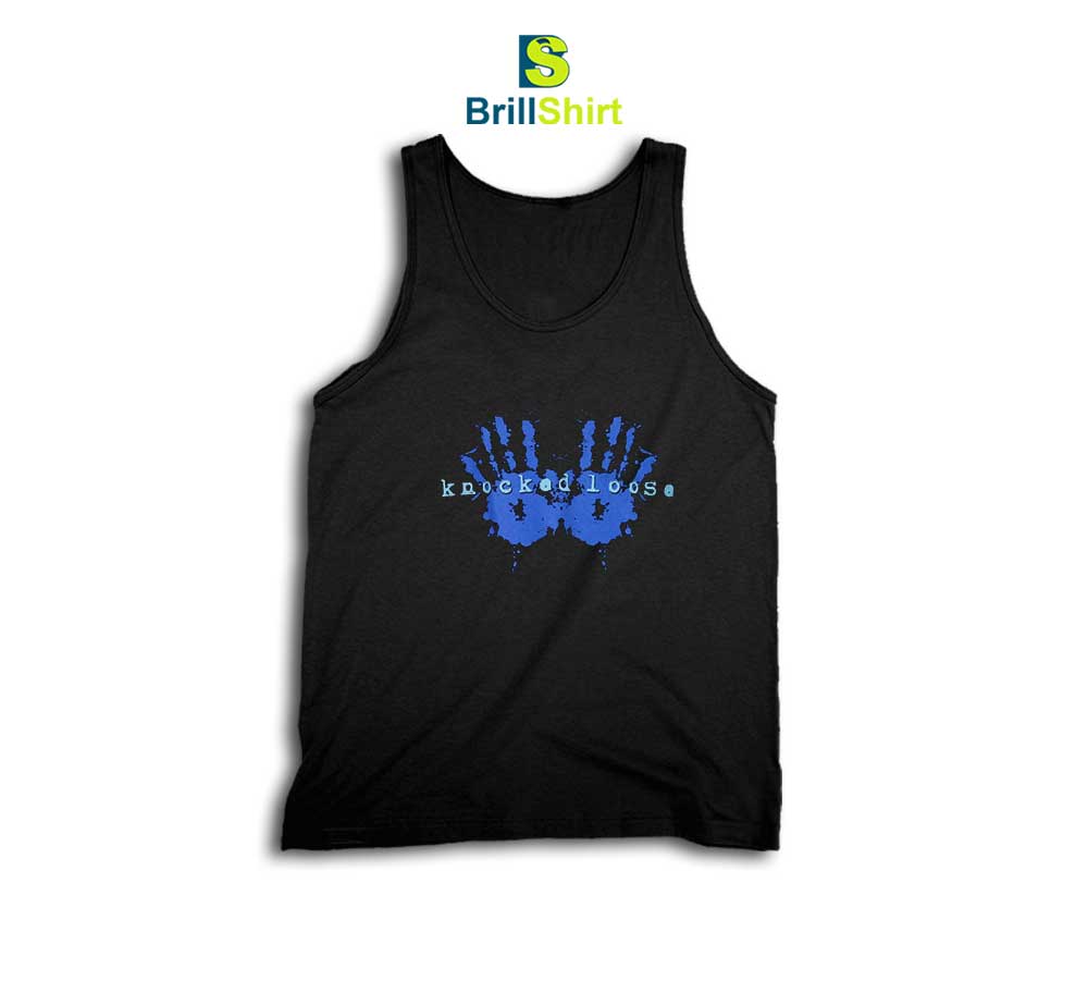 Knocked Loose Hands Blue Print Tank Top Knocked Loose Hands Blue Print Tank Top