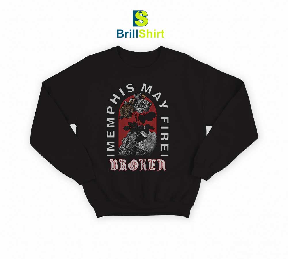 Memphis May Fire Broken Skull Sweatshirt Memphis May Fire Broken Skull Sweatshirt