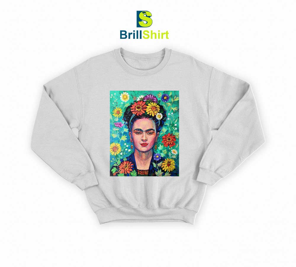 Frida Kahlo Bright Flowers Sweatshirt Frida Kahlo Bright Flowers Sweatshirt