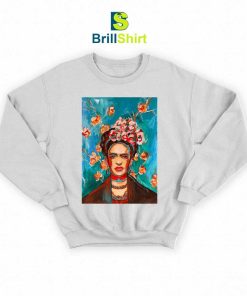 Frida Kahlo Potrait On Model Sweatshirt