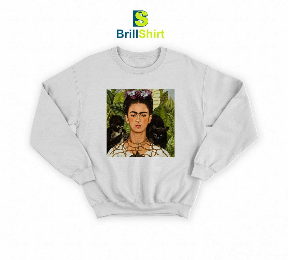 Frida Kahlo Thorn Necklace Sweatshirt Frida Kahlo Thorn Necklace Sweatshirt