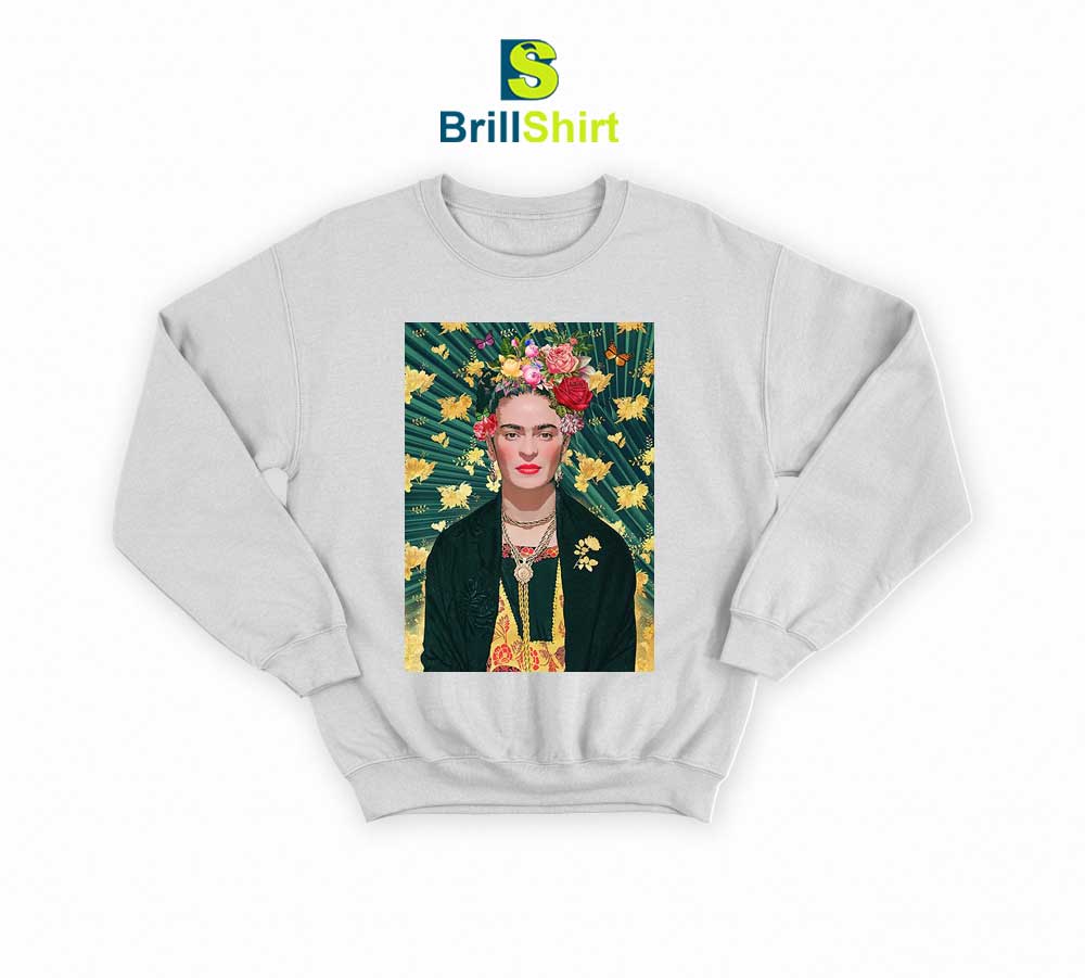 Frida Kahlo Yellow Leaf Sweatshirt Frida Kahlo Yellow Leaf Sweatshirt